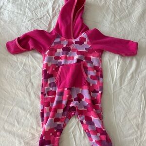 The North Face Pink and Purple Kids Footie